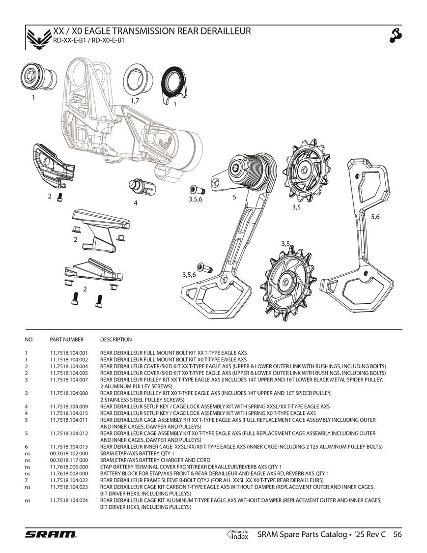 XX/XO Eagle Transmission RD Parts