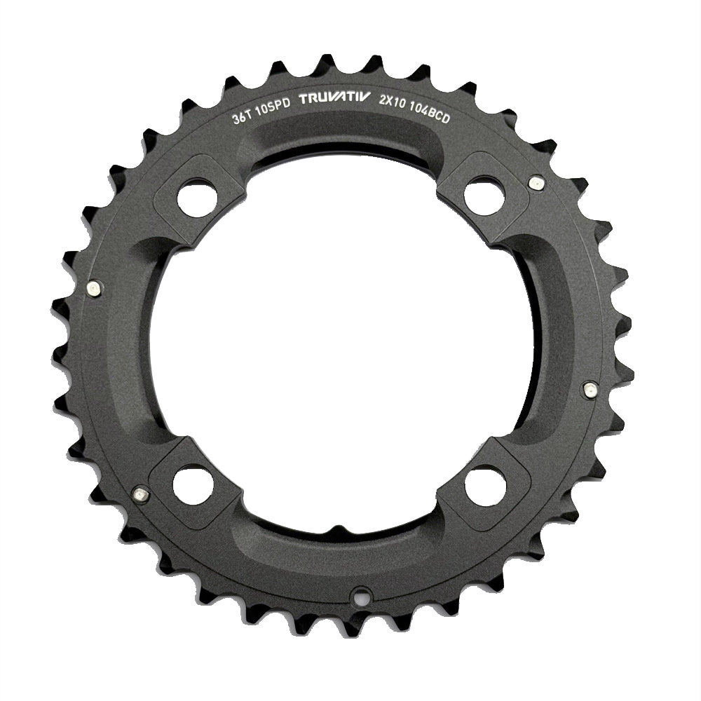 SRAM Chain Ring MTB 36 Tooth 104 S1 49 Chain Line AL5 2x10 No Pin Blast Black (For 36/22)