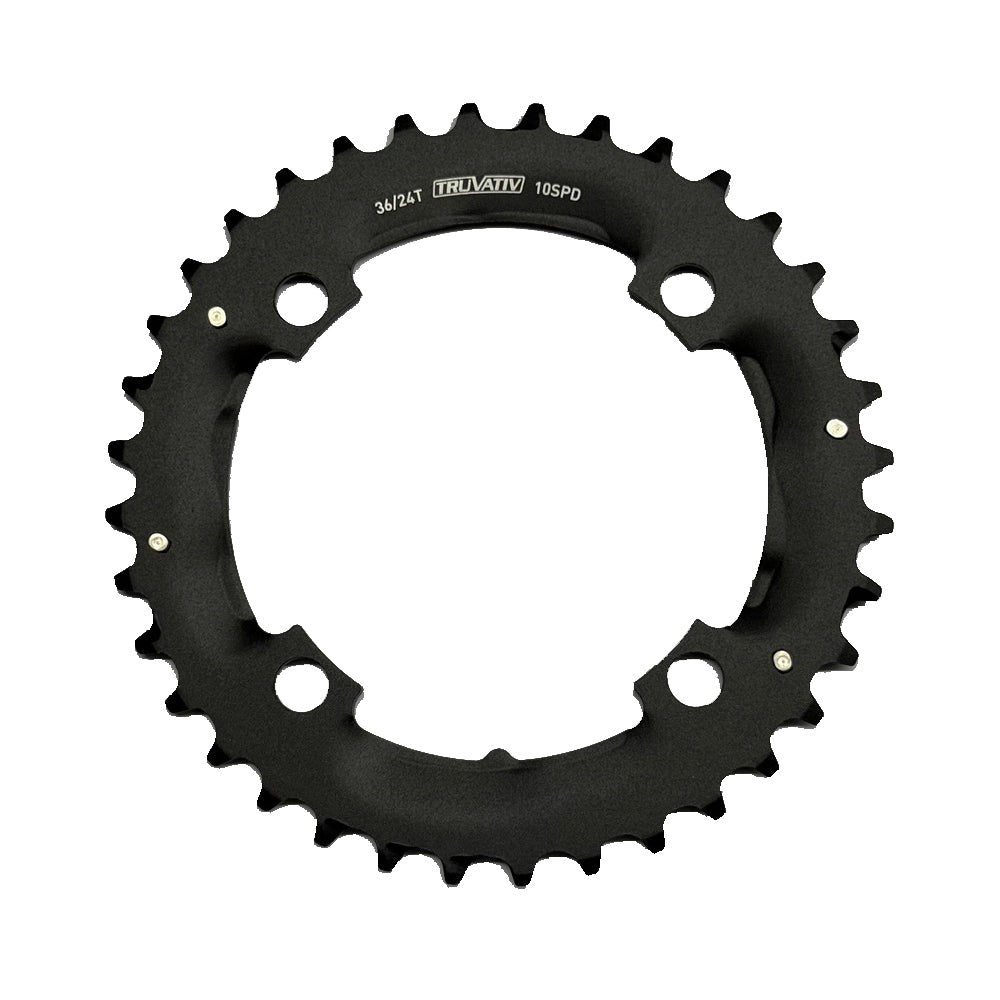 SRAM Chain Ring MTB 36 Tooth 104 S1 AL3 2x10 Blast Black (Specialized 36 / 24)