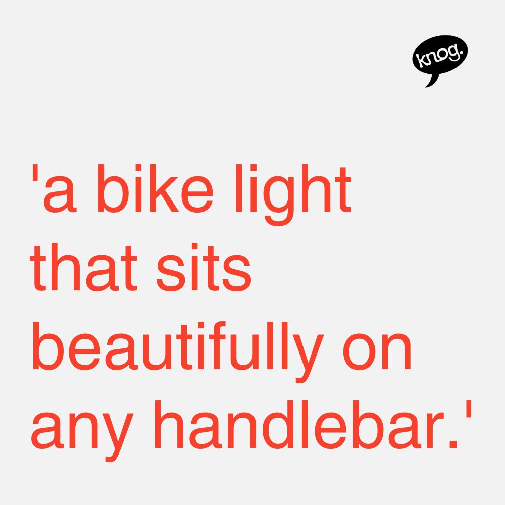 Knog Blinder Road 600 L Front Bike Light Bikeaholic