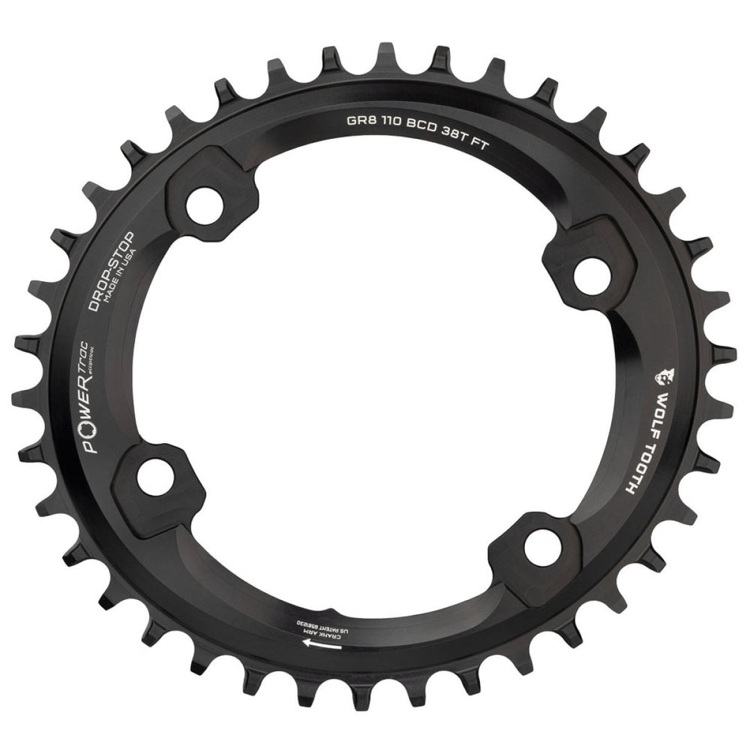 Shimano Grx 1 X Oval Drop Stop St Chainring 110 X 4 Bcd Shimano Hg+