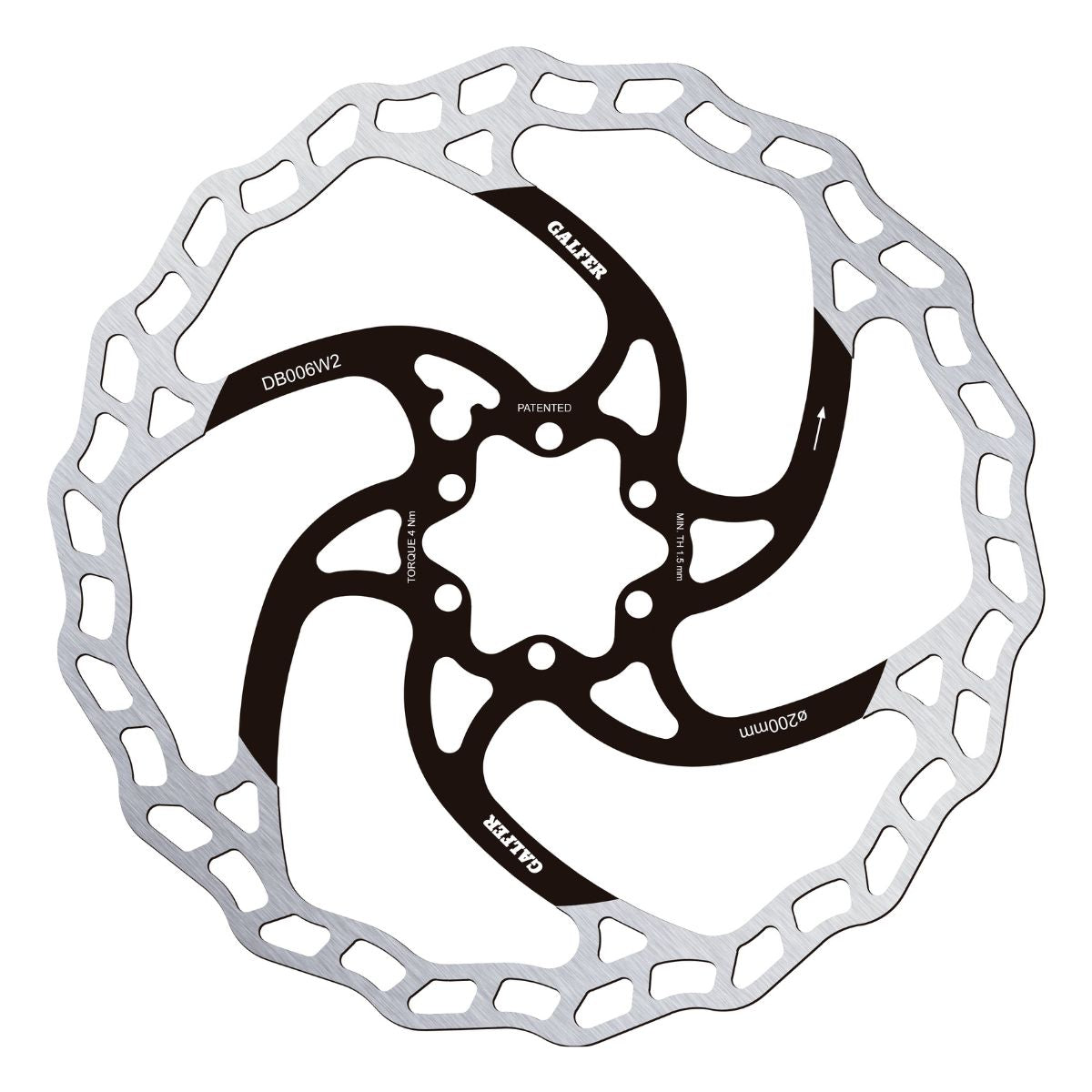Galfer Mtb Wave Disc Rotor 6 Bolt 2 Mm