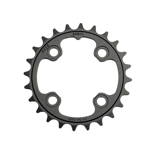 SRAM Chain Ring MTB 24 Tooth 64mm B V1 Aluminium 3mm 9 and 10 Speed Blast Black
