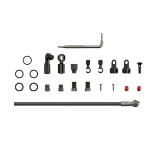 SRAM Disc Brake Hydraulic Hose Kit - Beveled Banjo - 2000mm Black (Includes Banjo, Fittings) - Flat Mount, Red22, Force22, Rival22, Force 1, Force CX1, Apex1 HRD, S700
