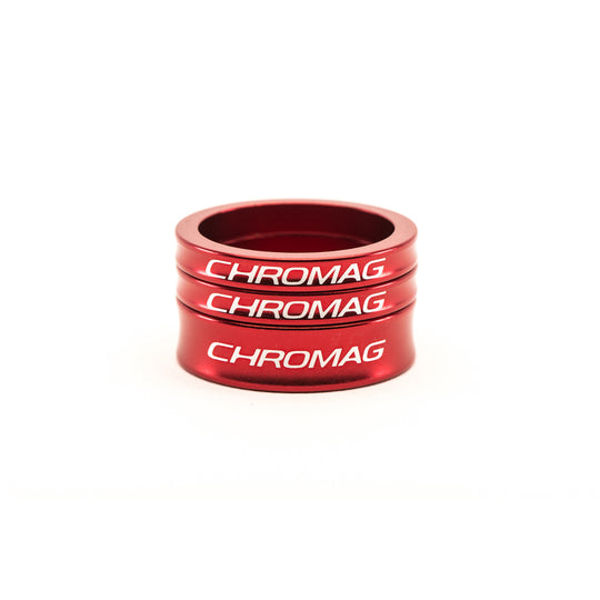 Chromag Headset Spacers Red