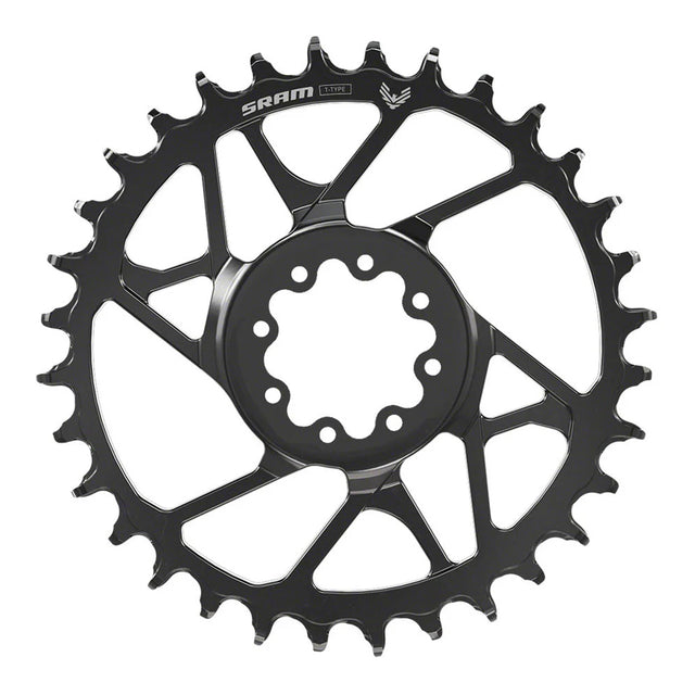 SRAM Chain Ring T-TYPE Eagle 32T Steel Direct Mount 3mm Offset Eagle (including 8 bolts) Black - S1000
