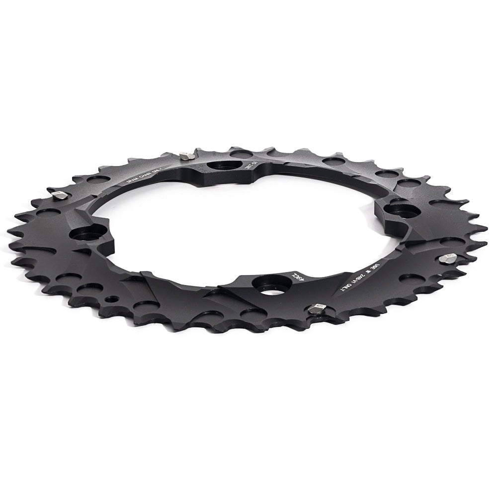 SRAM Chain Ring MTB 38 / 24 Tooth 104 S1 49 Chain Line AL5 2x10 No Pin Blast Black