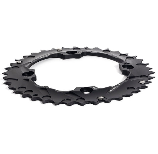 SRAM Chain Ring MTB 38 / 24 Tooth 104 S1 49 Chain Line AL5 2x10 No Pin Blast Black
