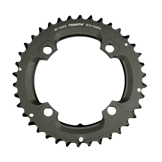 SRAM Chain Ring MTB 38 Tooth 104 S1 49 Chain Line AL5 2x10 Long Pin Blast Black (For 38/24)
