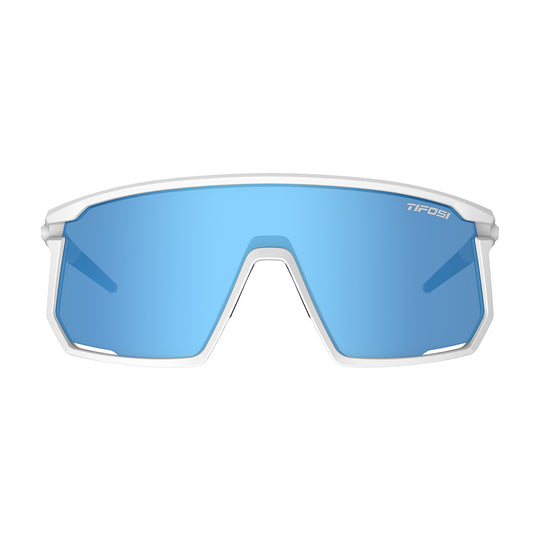 Tifosi Moab Sunglasses Matte White with Clarion Blue AC Red and Clear Lens
