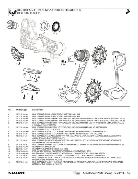 XX/XO Eagle Transmission RD Parts