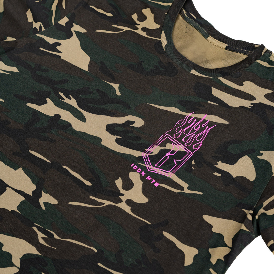 Bikeaholic Camo Flamin Tee Limited Edition