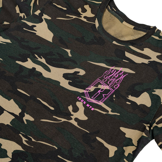 Bikeaholic Camo Flamin Tee Limited Edition