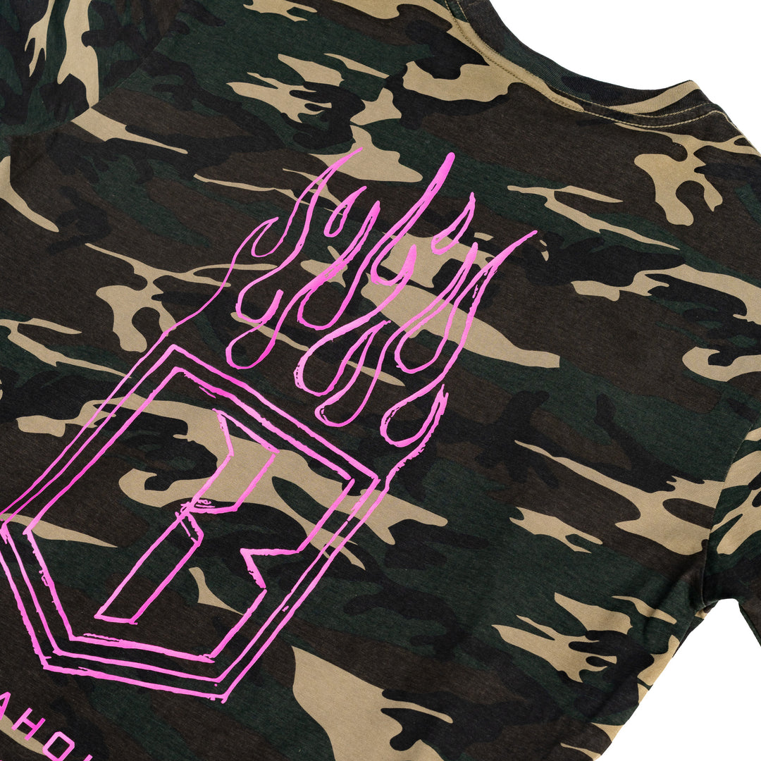 Bikeaholic Camo Flamin Tee Limited Edition