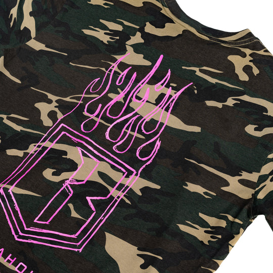 Bikeaholic Camo Flamin Tee Limited Edition
