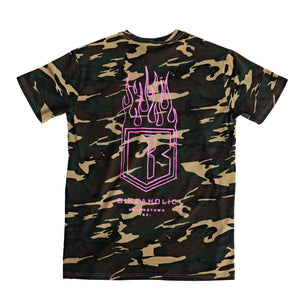 Bikeaholic Camo Flamin Tee Limited Edition