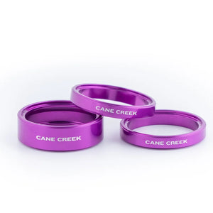 Cane Creek Interlok Spacer Kit - Purple (1x 10mm, 2x 5mm Spacers)