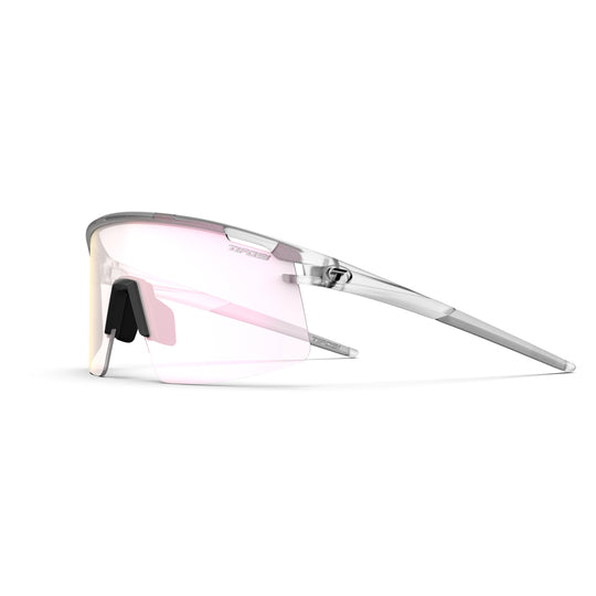 Tifosi Moab Lite Sunglasses Satin Clear with Clarion Pink Fototec Lens
