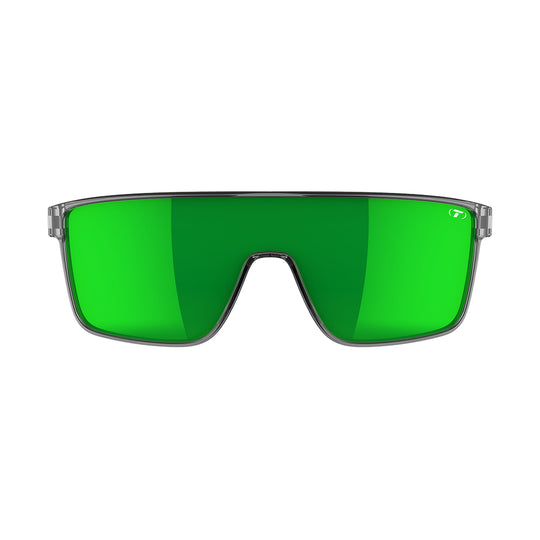 Tifosi Sanctum Sunglasses Crystal Smoke with Green Mirror Polarized Lens
