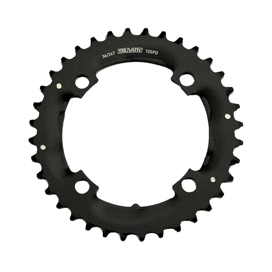 SRAM Chain Ring MTB 36 Tooth 104 S1 AL3 2x10 Blast Black (Specialized 36 / 24)
