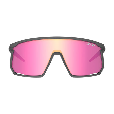 Tifosi Moab Sunglasses Satin Vapor with Clarion Sunset Pink AC Red and Clear Lens
