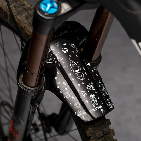 Dyedbro Mudguard Decals Fox / Rockshox Space Trip