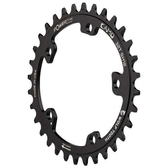 Camo Oval Drop Stop Chainring Shmano Hg+