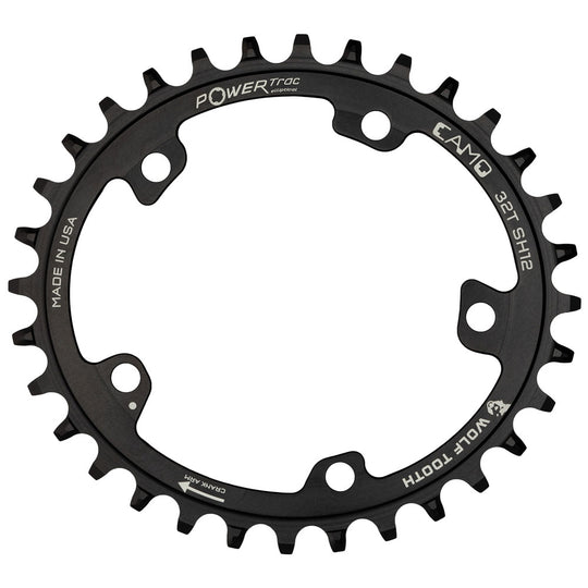 Camo Oval Drop Stop Chainring Shmano Hg+