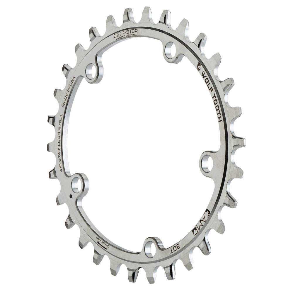 Camo Oval Drop Stop Chainring Stainless