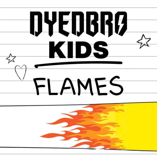 Dyedbro Kids Frame Protection Flames Pattern