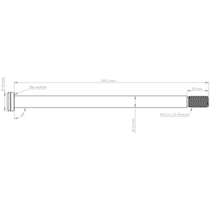 Burgtec Trek 198.3mm Rear Axle