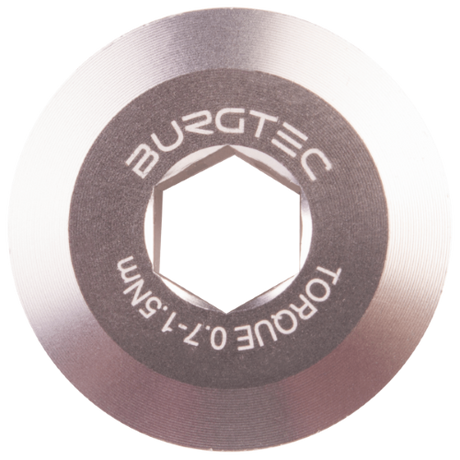 Burgtec Shimano Pre Tension Crank Bolt Rhodium Silver