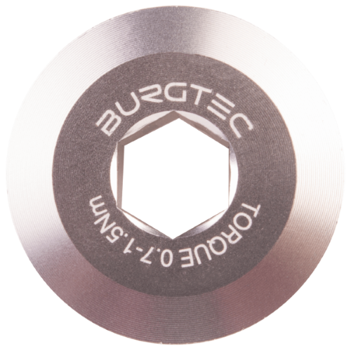 Burgtec Shimano Pre Tension Crank Bolt Rhodium Silver